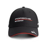 PUMA Porsche Motorsport Gorra del Equipo con Visera Curva y Logos Porsche Motorsport y de los patrocinadores, Incluido un Logo Visera - Negro - Talla única