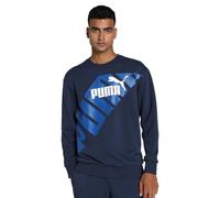 PUMA Power Graphic Crew TR Sudor, Unisex Adulto, Club Navy, S
