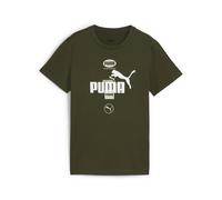 PUMA - Power Graphic tee B, Camisetas Niños, Dark Olive, 681858