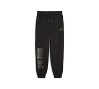 PUMA Power Logo Love Colorblock Pantalones Deportivos FL Punto, Negro Black, L para Mujer