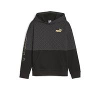 PUMA Power Logo Love Colorblock Sudadera con Capucha G Sudor, Niñas, Negro Black, 128