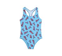 PUMA Printed Racerback Swimsuit Youth, Ropa, Azul/Rojo, 14 Y 14 Y