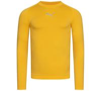 Puma Pro Baselayer Hombre Fútbol Formación Camisa Funcional Amarillo Nuevo