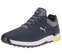 Puma Proadapt Alphacat - Zapatos de Golf Anchos para Hombre, Peacoat Puma Silver Safety Yellow, 42 EU