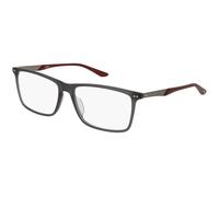 PUMA Pu0096o-008 56 Optical Frame Man Acetate Marco óptico, Rutenio Mate/Mate Transparente Rojo Oscuro, INTNL