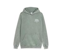 Puma Puma Class Washed Hoodie FL, Felpe con Cappuccio Hombre, Green Moon,