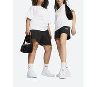 PUMA ESS Small No. 1 Logo 4” Lightweight High-Waist Shorts Pantalones Cortos de Punto, Negro Black, L para Mujer