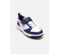 PUMA Rebound V6 LO AC+ PS - Zapatillas Deportivas, Color Azul, Pluma Gris y Blanco, Talla 12 UK Niño, Blue Jewel Feather Gray Puma White, 31 EU