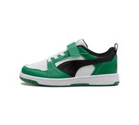 Puma - Puma Rebound V6 LO AC+ PS, Zapatillas Unisexo, Puma White-Puma Black-Archive Green,