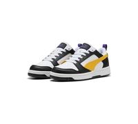Puma - Puma Rebound V6 LO JR, Zapatillas Unisexo, Puma Black-Yellow Sizzle-Puma White,