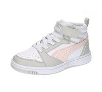 PUMA Puma Rebound V6 Mid Ac+ Ps, Zapatillas Unisex niños, Puma White Frosty Pink Sedate Gray, 29 EU