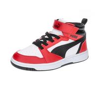 PUMA Puma Rebound V6 Mid AC+ PS, Zapatillas Unisex niños, Puma White Puma Black For All Time Red, 28 EU