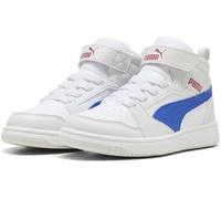 PUMA Puma Rebound V6 Mid AC+ PS, Zapatillas Unisex niños, Puma White Vivid Blue Feather Gray, 28 EU