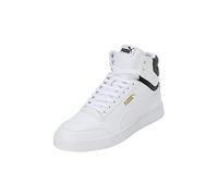 PUMA Puma Shuffle Mid, Zapatillas Unisex adulto, Blanco Puma White Puma White Puma Black Puma Team Gold, 48.5 EU