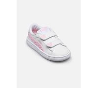 PUMA Zapatillas Smash 3.0 Hearty V INF para bebé, Color Blanco y Rosa Perla, Talla 6 UK para niños, Puma Blanco y Rosa Perla, 6 UK Child
