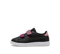 PUMA PUMA SMASH 3.0 L GLI - Botas bajas unisex para niños, PUMA Negro y baya, 34 EU