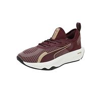 PUMA PWR XX Nitro Deco Glam Wn's, Zapatillas deportivas, Mujer, Aubergine-Puma Team Gold, 37 EU