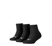 PUMA Quarter Calcetines, Negro (Black), 39-42 (Pack de 3) Unisex niños