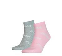 PUMA Quarter Calcetines, Rosa (Rose Water), 35-38 (Pack de 2) Unisex adulto
