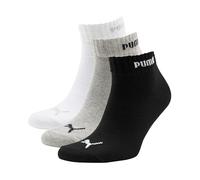 Puma Quarter - Calcetines, tamaño 2, 5-5 UK, Color Gris/Blanco/Negro