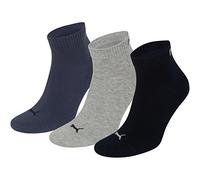 Puma Quarter Plain, Calcetín Unisex Adulto, Azul (Navy/Grey/Nightshadow Blue), 43-46, (Pack de 3)