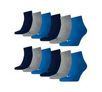Puma Quarters Juego de 12 pares de calcetines deportivos. Blue / Grey Melange (277) 39/42