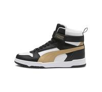 PUMA Rbd Game, Botas de fútbol Hombre, Puma White Sand Dune Puma Black Puma Gold, 42 EU