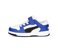 PUMA Rebound Layup V Basketball (Little Kid) Puma White/Puma Black/Royal Sapphire 11.5 Little Kid M