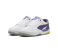 Puma - Rebound Retro, Zapatillas Unisexo, Puma White-Team Violet-Yellow Sizzle,