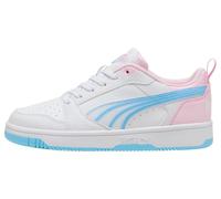 PUMA Rebound V6 Lo Jelly Heaven Jr - Zapatillas Deportivas Blancas, Azul Brillante, Rosa Brillante, Talla 37 EU, Puma Blanco Azul Brillante Rosa Brillante, 37 EU