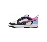 PUMA Rebound V6 LO Jelly Heaven JR - Zapatillas Deportivas, Color Blanco, Negro y Lavanda intensa, Talla 4, Puma Blanco Puma Black Intense Lavender, 4 UK