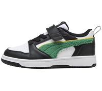 PUMA Rebound V6 LO Super AC+ PS, Sneaker, White-Archive Green Black, 31.5 EU