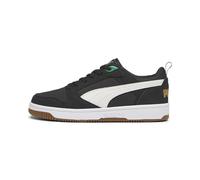 PUMA Rebound V6 Low 75 Years, Zapatillas Unisex Adulto, Black Warm White Archive Green Gold Pristine, 43 EU