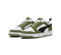 PUMA Rebound V6 Low SD 40226210, Zapatillas Hombre, Oliva Green Black White, 41 EU