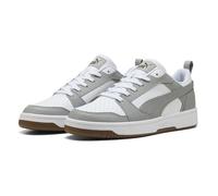 PUMA Rebound V6 Low, Zapatillas Unisex Adulto, Blanco Gris Echo Negro, 42 EU
