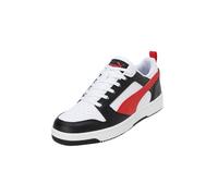 PUMA Rebound V6 Low, Zapatillas Unisex adulto, Puma White For All Time Red Puma Black, 44 EU