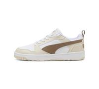 PUMA Rebound V6 Low, Zapatillas Unisex Adulto, Puma White Totally Taupe Alpine Snow, 43 EU
