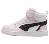 Puma Rebound V6 Mid AC+ PS - Tenis Deportivos, Color Blanco, Negro, Rosa Perla, Talla 12 UK Niño, Puma Blanco Puma Negro Perla Rosa, 31 EU