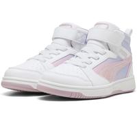 PUMA Rebound V6 Mid Blurry Dreams AC+ PS, Zapatillas Niñas, White-Rose Mauve-Cool Weather, 29 EU