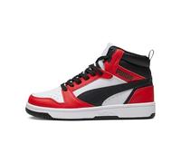 PUMA Rebound V6 Mid Jr, Zapatillas, White Black For All Time Red, 36 EU