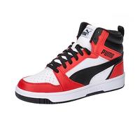 PUMA Rebound V6 Mid Jr, Zapatillas, White Black For All Time Red, 37.5 EU