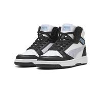 PUMA Rebound V6 Mid Space Belle Jr, Zapatillas, Negro Lilac Crush Blanco, 35 EU