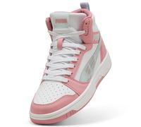 PUMA Rebound V6 Mid Space Belle Sneakers Youth, Calzado, Sea Glass/Rosascape/Blanco, 36 36