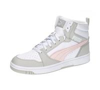 PUMA Rebound V6, Zapatillas Unisex adulto, Puma White Frosty Pink Sedate Gray, 38.5 EU
