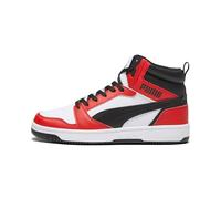 PUMA Rebound V6, Zapatillas Unisex adulto, Puma White Puma Black For All Time Red, 45 EU