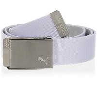 PUMA Reversible Web Belt Cinturón, Blanco Brillante, Taille Unique para Hombre