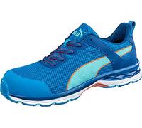 PUMA Safety Beat WNS - Zapatos de seguridad S1P ESD HRO SRC, con puntera de fibra de vidrio, antideslizantes, sin metal, vegano, para mujer, azul, 37 EU