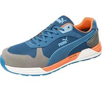 Puma Safety Frontside Low S1P ESD HRO SRC - Zapatos de seguridad para hombre (puntera de fibra de vidrio, antideslizantes, resistentes al calor, sin metal), color Azul, talla 43 EU