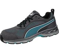 PUMA Safety Fuse Knit WNS - Zapatos de seguridad bajos, S1P ESD HRO SRC, con puntera de fibra de vidrio, antideslizantes, sin metal, veganos, para mujer, gris azul, 41 EU