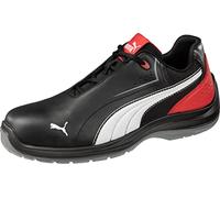 PUMA Safety Touring Black Low - Zapatos de seguridad S3 ESD SRC con puntera de fibra de vidrio, antideslizantes, sin metal, unisex, color Negro, talla 43 EU